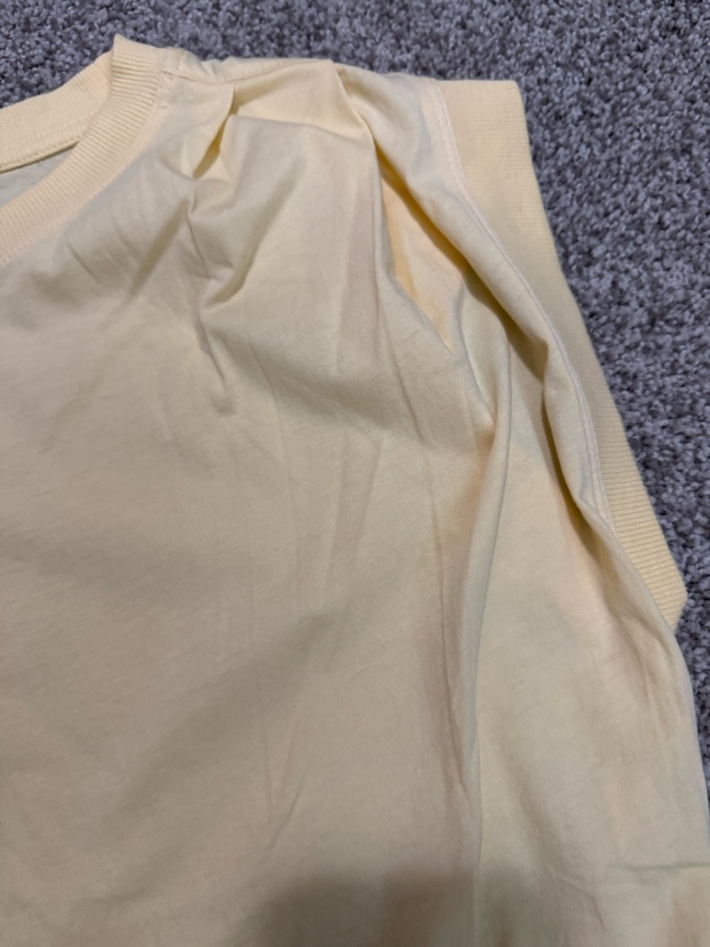 LOFT Pale Yellow Crewneck Short Sleeve Tee - Picture 2 of 6
